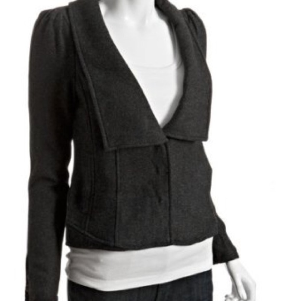 Free People Herringbone Wool Blend Jacket